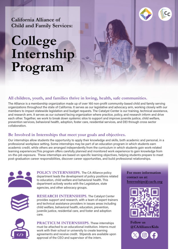 CA Alliance College Internship Program | California Alliance of Child ...